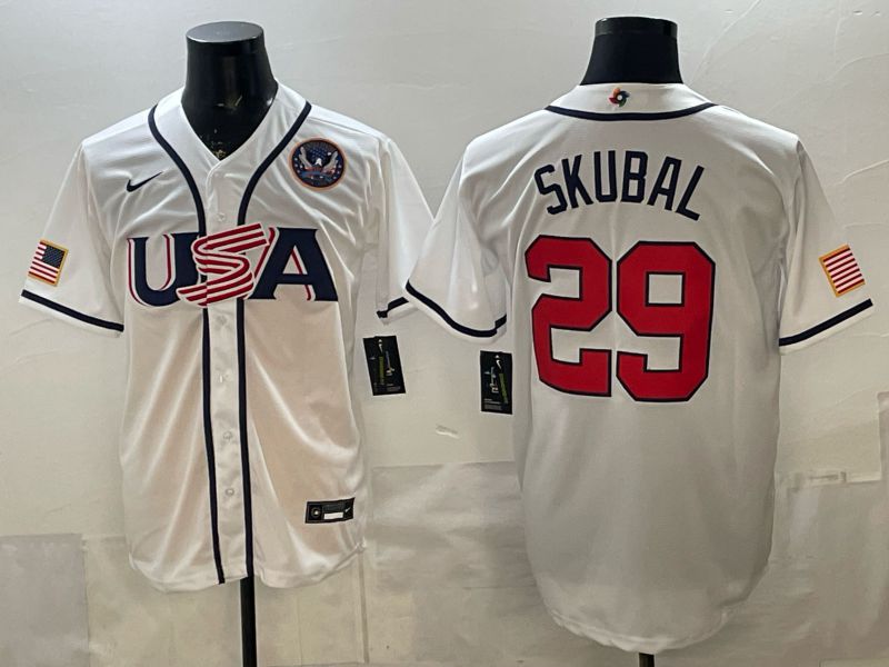 Men 2026 World Cub USA #29 Raleigh White Game Nike MLB Jersey style 0017->->MLB Jersey